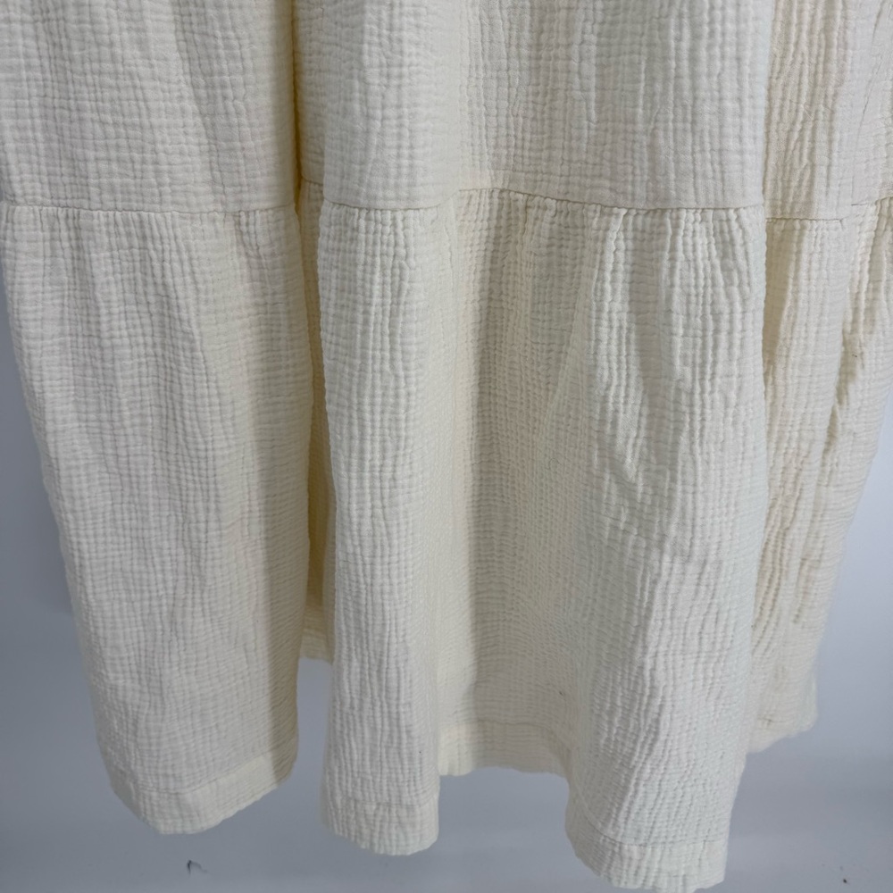 Worth Collective Womens Cream Maxi Dress XS Halter-tie Sleeveless Boho Tiered - Picture 3 of 8